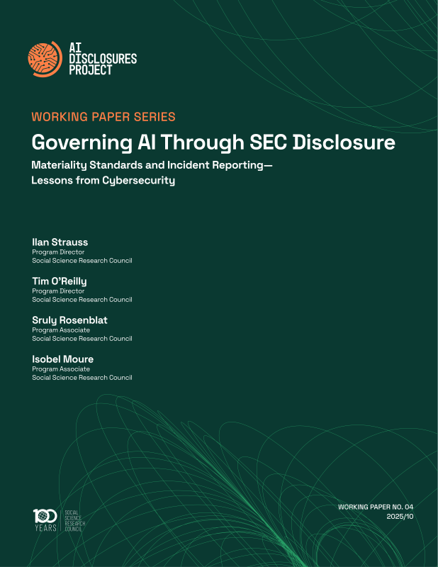 Cover page of Governing AI Through SEC Disclosure